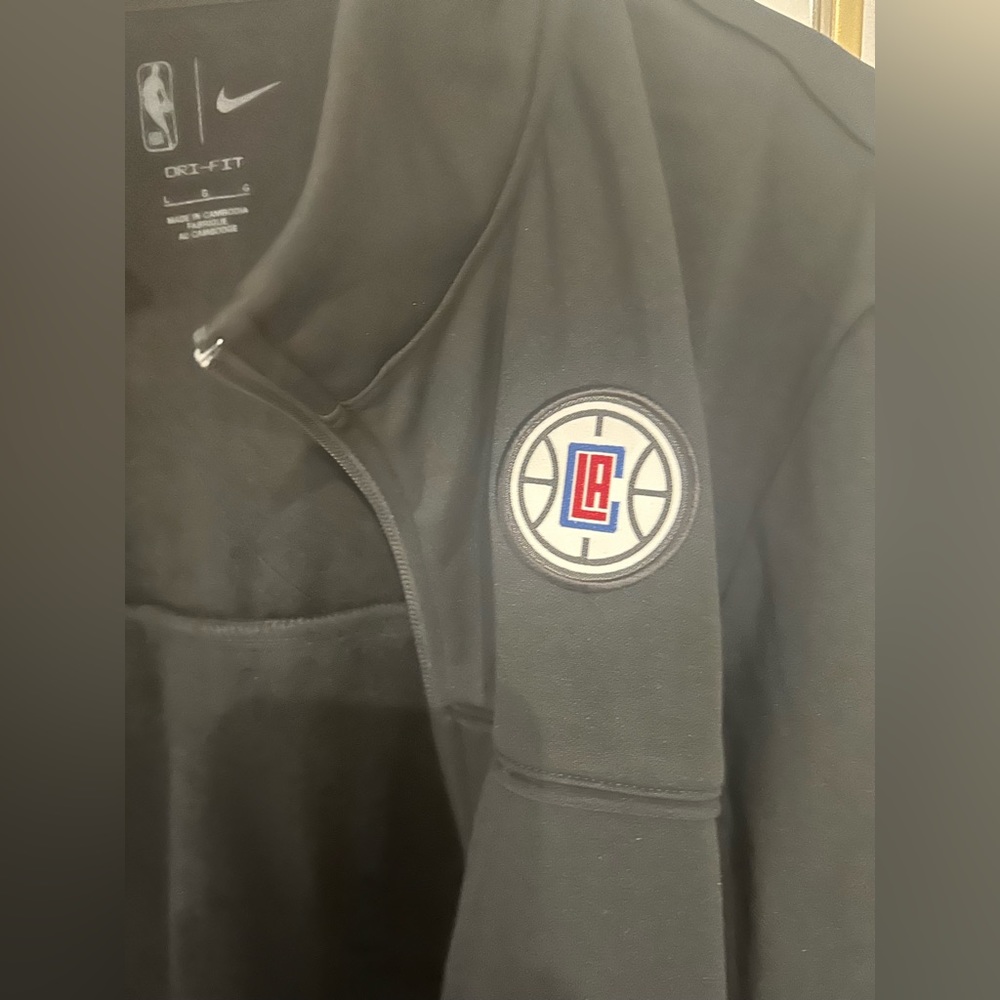 Nike dri-fit full zip jacket black Los Angeles Clippers size large - Picture 2 of 7